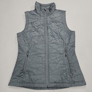 Columbia Mighty Lite III Insulated Vest Omni Heat‎ Women M Gray Full Zip Hiking
